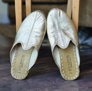 Atlantis Women's Gold Turkish Slipper Shoes